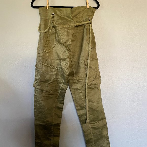 handmade olive green utility pants - Picture 1 of 2